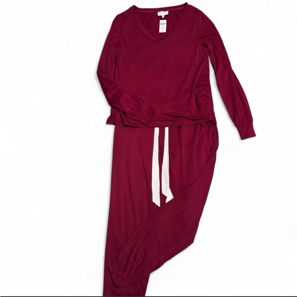 Soma Burgundy Pajama Set